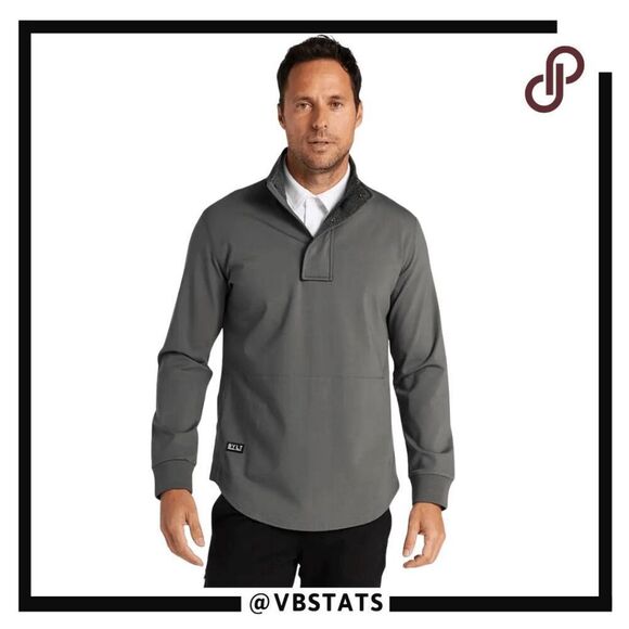 Bylt Men's Elite Fairway Drop-Cut 1/4 Snap Jacket Charcoal Gray Size 2XL NWT - Picture 1 of 16